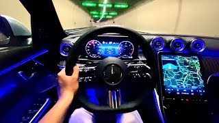 2022 Mercedes C Class AMG  NIGHT Drive C220d FULL Review Interior Exterior [upl. by Negriv482]