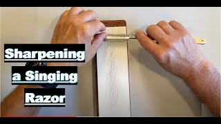 Sharpening a Singing Straight Razor [upl. by Gnuh]