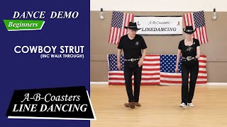 COWBOY STRUT  Line Dance Demo amp Walk Through [upl. by Netsrak]