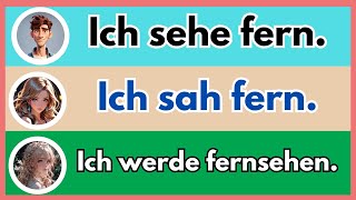 Teil 2 Lerne deutsche Zeiten  Präsens Präteritum und Futur  Deutsche Grammatik [upl. by Pallas189]