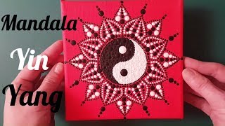 Como pintar mandalas con acrílicos 11  Yin Yang [upl. by Onfre]