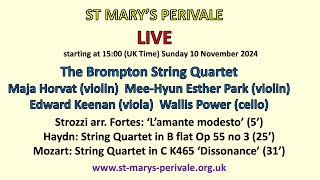 St Marys Perivale LIVE  The Brompton String Quartet [upl. by Assirrec509]