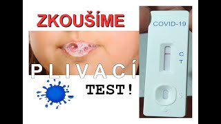 Zkoušíme plivací test na covid test ze slin Were testing a spitting test for covid saliva [upl. by Lerak]