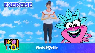 How to Salute to The Sun  Yoga for Kids  Beginners Yoga  GoNoodle [upl. by Abijah]