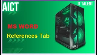 ICT Introduction to Ms Word Use of References Tab [upl. by Haeckel]