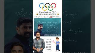 Summer Olympic Games  General Knowledge  Mr Sridhar TJ education gk olympics [upl. by Stephine115]