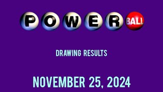 Powerball winning numbers November 25 2024 [upl. by Llatsyrk]