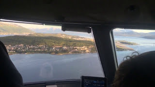 Wideroe DASH Q100 Visual Approach Tromsø ENTC  Cockpit footage HD [upl. by Iohk]