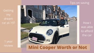 Getting my dream car at 19 Mini cooper 1year review pro vs cons How I was able to afford the car [upl. by Llehsram]