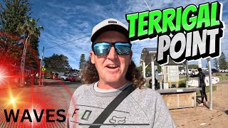 TERRIGAL POINT SURF BIG WAVES SURFING  CENTRAL COAST AUSTRALIA DJI MINI3 [upl. by Millian]