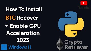 BTCRecover Installation  GPU Acceleration 2023 [upl. by Ecile]