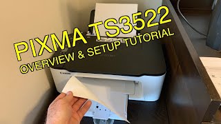 Canon Wireless Pixma PrinterScanner TS3522 Overview amp Setup Tutorial [upl. by Gorga432]