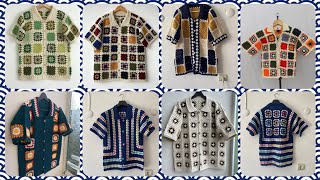 100 Amazing Crochet patch work Polo shirt style ideas viral fashion crochet [upl. by Harve]