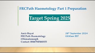 How to prepare Part 1 FRCPath Haematology Exam [upl. by Akinet]