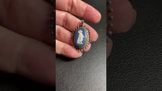 Vintage Sterling Wedgwood Blue Jasperware Greek Goddess Pendant Spiky Frame Available 40 Email me [upl. by Dan138]