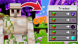 Minecraft But Iron Golem Trade Op Items🤩  Minecraft [upl. by Weywadt838]