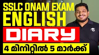 SSLC English  Diary Entry  How to Write Diary  5 Mark Sure Question  Eduport [upl. by Nysa717]