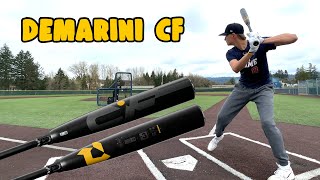 Hitting with the DEMARINI CF  BBCOR Baseball Bat Review [upl. by Selimah]