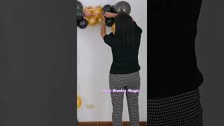 ¿Cómo hacer guirnalda con globos para 50 años🥰How to make a balloon garland for 50 yearsreels [upl. by Archambault]