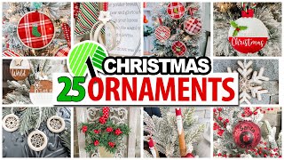 25 BEST DIY Holiday Ornaments Beginner friendly Dollar Tree Christmas 2024 [upl. by Aicilav964]