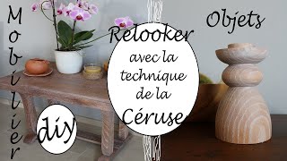 Relooker mobilier et objets avec la technique de la céruse  recette cire maison sans térébenthine [upl. by Ainsworth457]