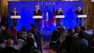 Joint Press Availability with Foreign Ministers after Syria Meeting in Paris [upl. by Norrek303]