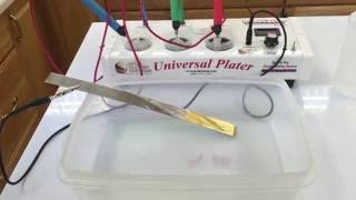 24K Gold Plating Stainless Steel  Brush Plating with Universal Plater Kit [upl. by Ahsiyt]