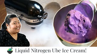 How To Make Ube Ice Cream Recipe Using Liquid Nitrogen [upl. by Kidd472]