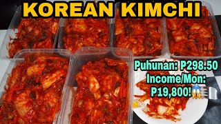 KOREAN KIMCHI with Complete Costing  Negosyo Recipe [upl. by Naujej187]