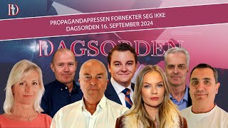 Propagandapressen fornekter seg ikke  Dagsorden 16 september 2024 [upl. by Melany]