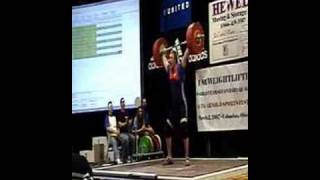 Casey Burgener 180k Snatch  2007 Arnold Classic [upl. by Drarreg]