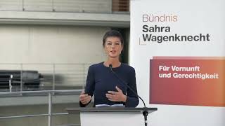 TOP Veränderung jetzt  Pressestatement der BSW Gruppenvorsitzenden Sahra Wagenknecht [upl. by Llerehs]