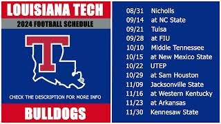 2024 Louisiana Tech Bulldogs Football Schedule [upl. by Dowd]