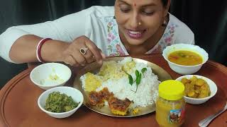 Asmr Eating Spicy Echor Curry Rice With Gaoa Ghee  Mukbang  Bigbites [upl. by Adnawak488]