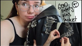 UPCYCLING LEATHER JACKET WITH SAFETY PINS [upl. by Mcdade]