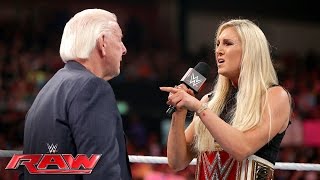 Charlotte wants nothing to do with her father Ric Flair Raw May 23 2016 [upl. by Acim]