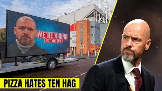 Public Reacts to Ad Mocking Ten Hag Outside Old Trafford [upl. by Ecnerwal]