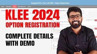 KLEE 2024  Option Registration  How to Apply  Complete details with Demo  Last date  Apply now [upl. by Shult]