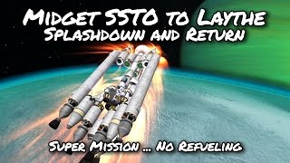 KSP SSTO to Laythe Ocean amp Return No Refueling Tutorial45 Kerbal Space Program 12  Stock Parts [upl. by Atwater]