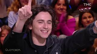 Timothée Chalamet sings Allez les Verts SaintÉtienne Fan [upl. by Patrizius190]