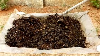 How to make Compost using leaves and wasted vegetables at home [upl. by Llekram]