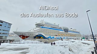 AIDAsol Auslaufen aus Bodø am 27März2024 [upl. by Eliott]