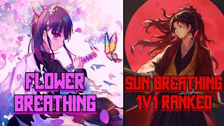 Codes Flower BreathingSun BreathingRanked Match No Showcase Slayers Unleashed [upl. by Quiteris]