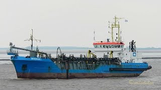 HEGEMANN 1 DQKQ IMO 9113070 Emden Germany Trailing suction hopper dredger Baggerschiff [upl. by Claudie]