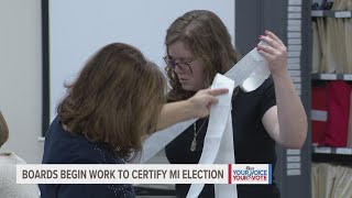 Clerks in MI begin work to canvass certify county election results [upl. by Loux]