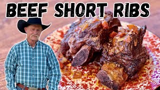 Braised Beef Short Ribs in a Dutch Oven  Wyoming Ranch Cooking [upl. by Desmund]