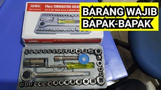 Kunci Baut Multifungsi  Combination Socket Wrench Set [upl. by Dalila]