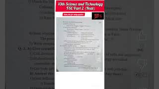 10th science and technology paper 2 first semester exam Sample Question Paper science amp technology [upl. by Assirrem691]