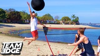 GIANT BEACH VOLLEYBALL CHALLENGE  Edge Games Day 2 [upl. by Adnertal]