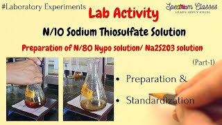 N10 Sodium Thiosulfate Solution Preparation and Standardization with K2Cr2O7  Iodometric titration [upl. by Sundstrom]